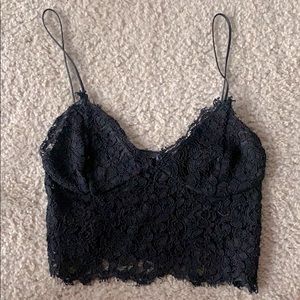 Sexy lace crop top